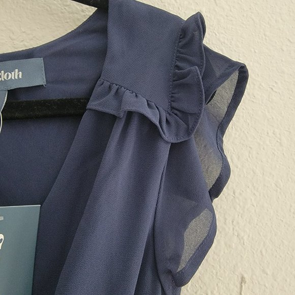 NWT Modcloth You are Flowing Places Navy Dress Size 2 - Picture 7 of 7